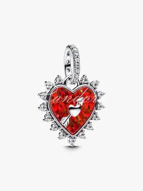 Pandora Spinnable Arrow Heart Dangle Charm